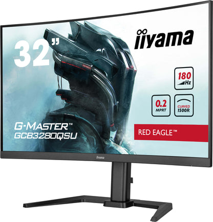 iiyama G-MASTER GCB3280QSU-B2 platta pc-skärmar 80 cm (31.5") 2560 x 1440 pixlar Dual QHD LED Svart
