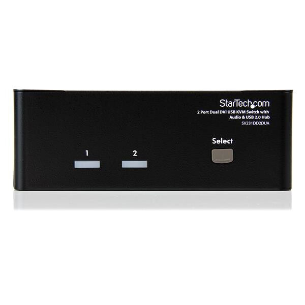 StarTech.com SV231DD2DUA KVM-switchar Svart