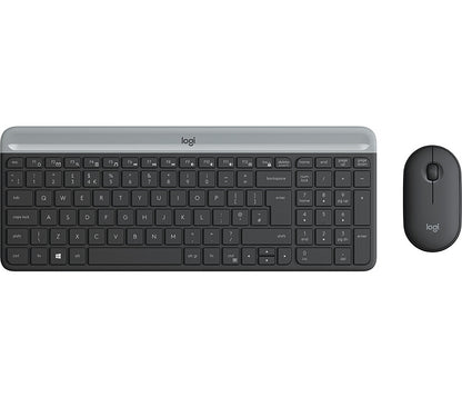 Logitech 920-009200 tangentbord Mus inkluderad Universal RF Trådlös QWERTY Nordic grafit