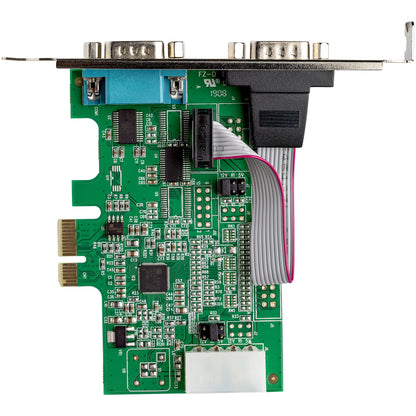 StarTech.com PCI Express RS232 seriell kortadapter med 2 portar - 16950 UART StarTech.com 2-portars PCI Express RS232-seriellt adapterkort - PCIe RS232-seriellt värdstyrenhetskort - PCIe till Dual Serial DB9-kort - 16950 UART - expansionskort - Windows &