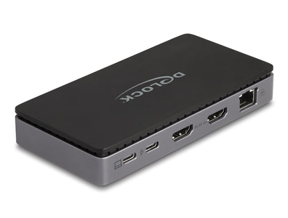 DeLOCK 88271 dockningsstationer för bärbara datorer Kabel USB 3.2 Gen 1 (3.1 Gen 1) Type-C Svart, Grå