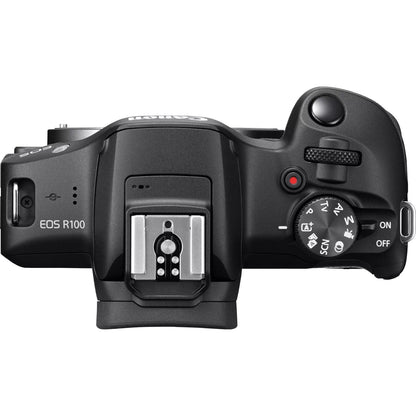 Canon EOS R100 + RF-S 18-45mm F4.5-6.3 IS STM + RF-S 55-200mm F5-7.1 IS STM Kit MILC 24,1 MP CMOS 6000 x 4000 pixlar Svart