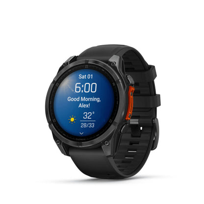 Garmin Fenix 8 3,56 cm (1.4") AMOLED 47 mm Digital 454 x 454 pixlar Pekskärm Svart Wi-Fi GPS