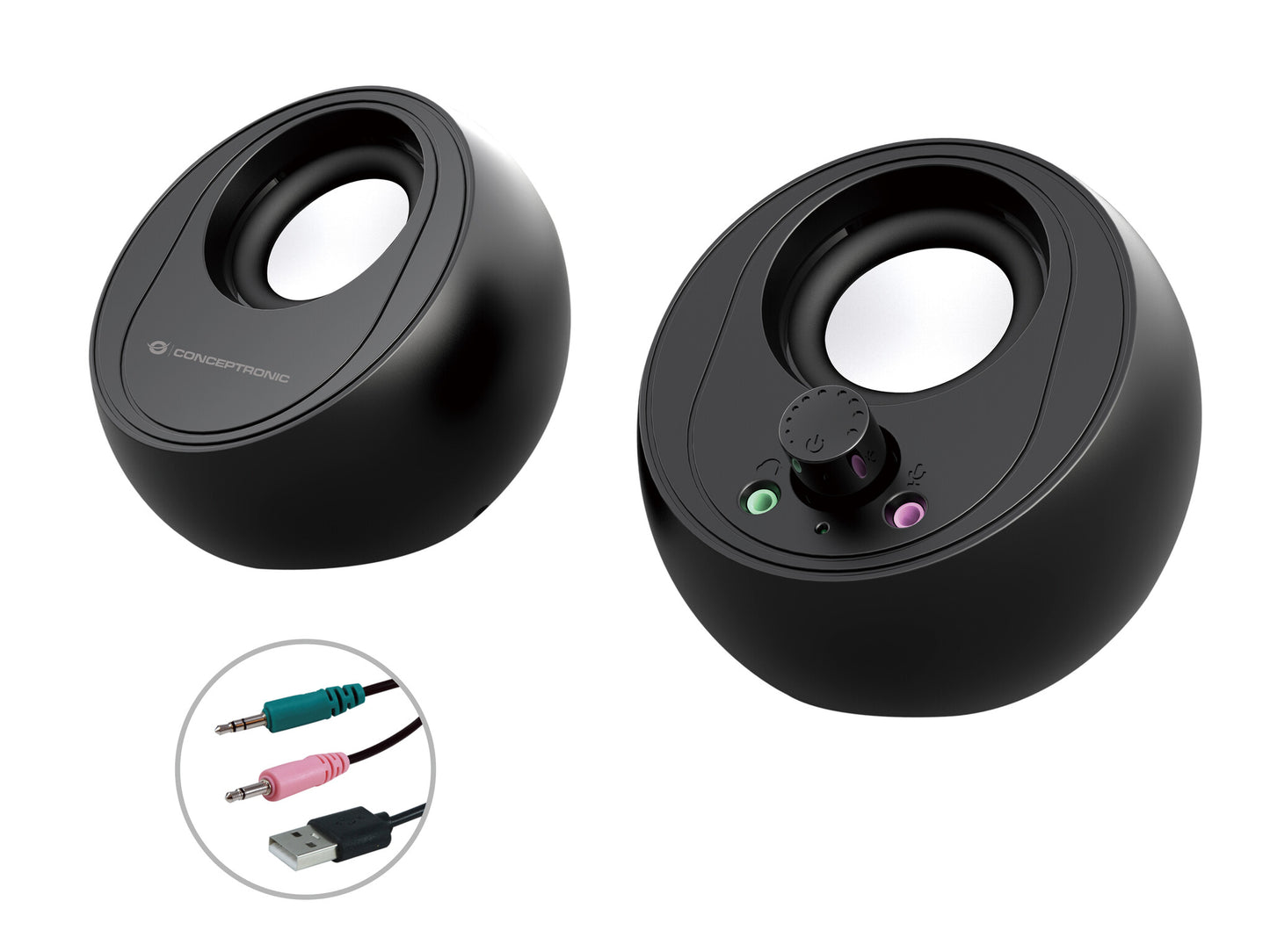 Conceptronic BJORN01B högtalare 2-vägs Svart Kabel & Trådlös 10 W