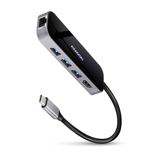 Axagon HMC-6GL dockningsstationer för bärbara datorer Kabel USB 3.2 Gen 1 (3.1 Gen 1) Type-C Svart, Grå