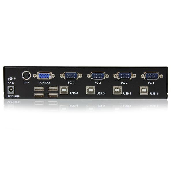 StarTech.com Professionell VGA USB KVM-switch med 4 portar och hubb