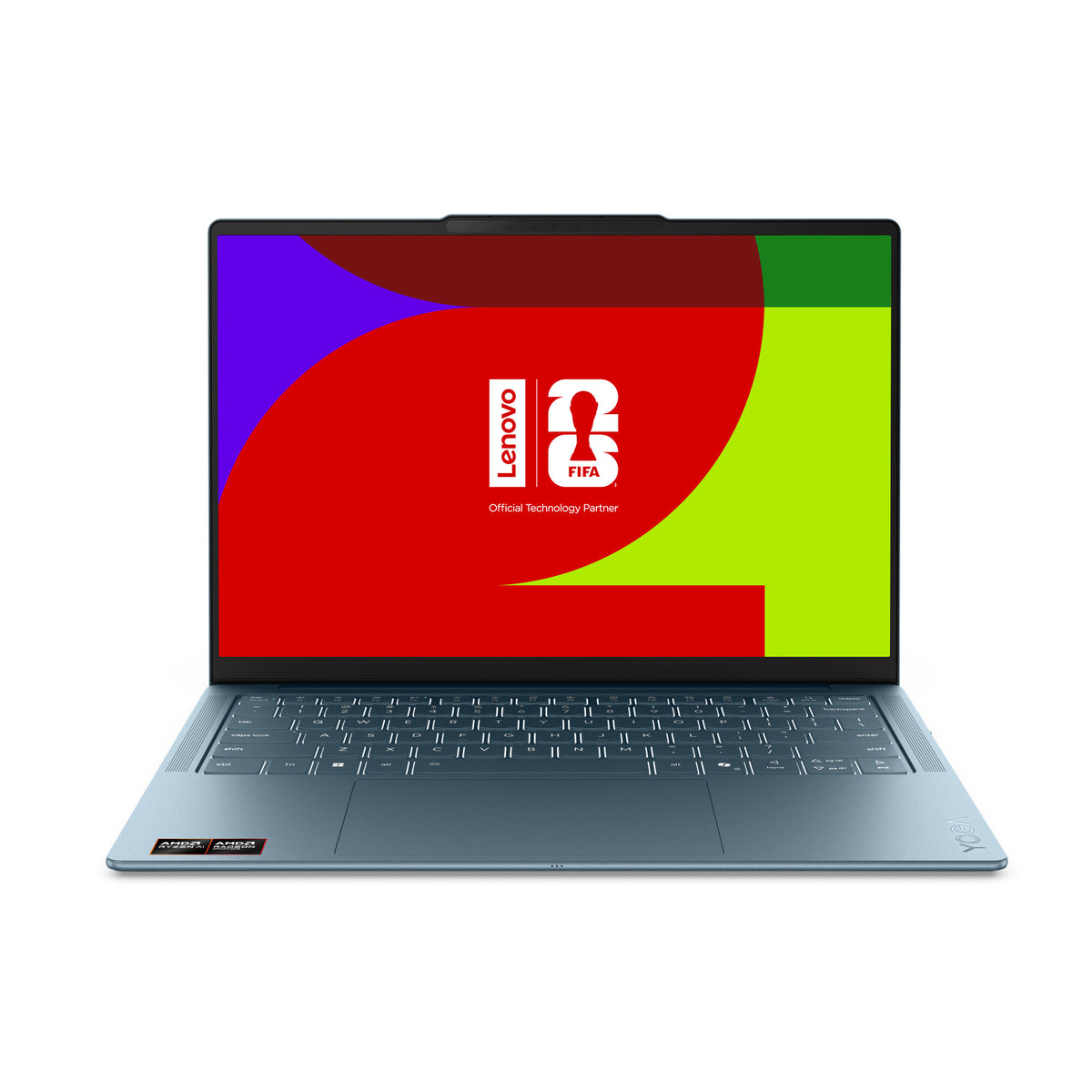 Lenovo Yoga Slim 7 14AGP11 Copilot+ PC AMD Ryzen AI 7 445 Bärbar dator 35,6 cm (14") 2.8K 16 GB 1 TB SSD Wi-Fi 7 (802.11be) Windows 11 Home tyska Turkosblå