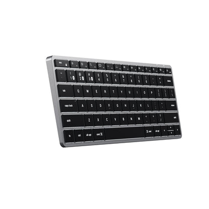 Satechi Slim X1 tangentbord Kontor Bluetooth QWERTZ schweizisk Svart, Grå