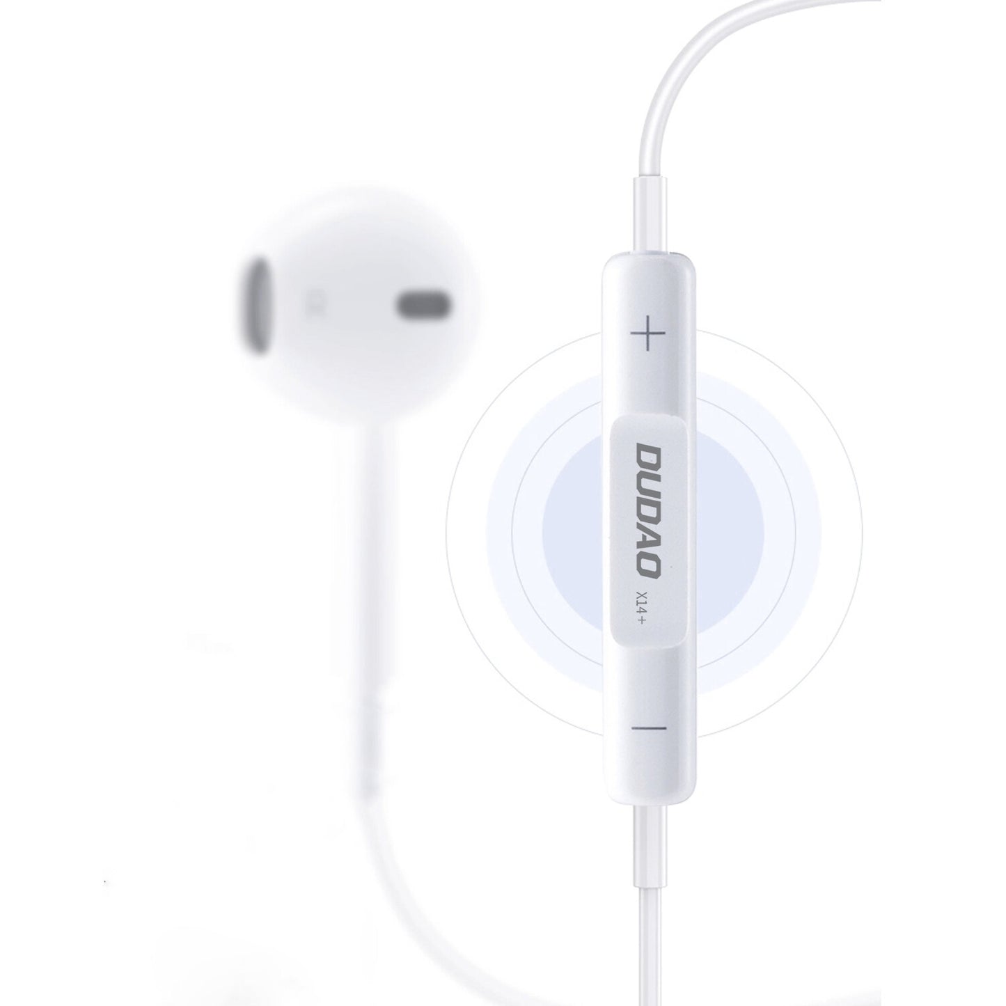 DUDAO X14+ in-ear headphones White Hörlurar Kabel I öra Musik/vardag Vit
