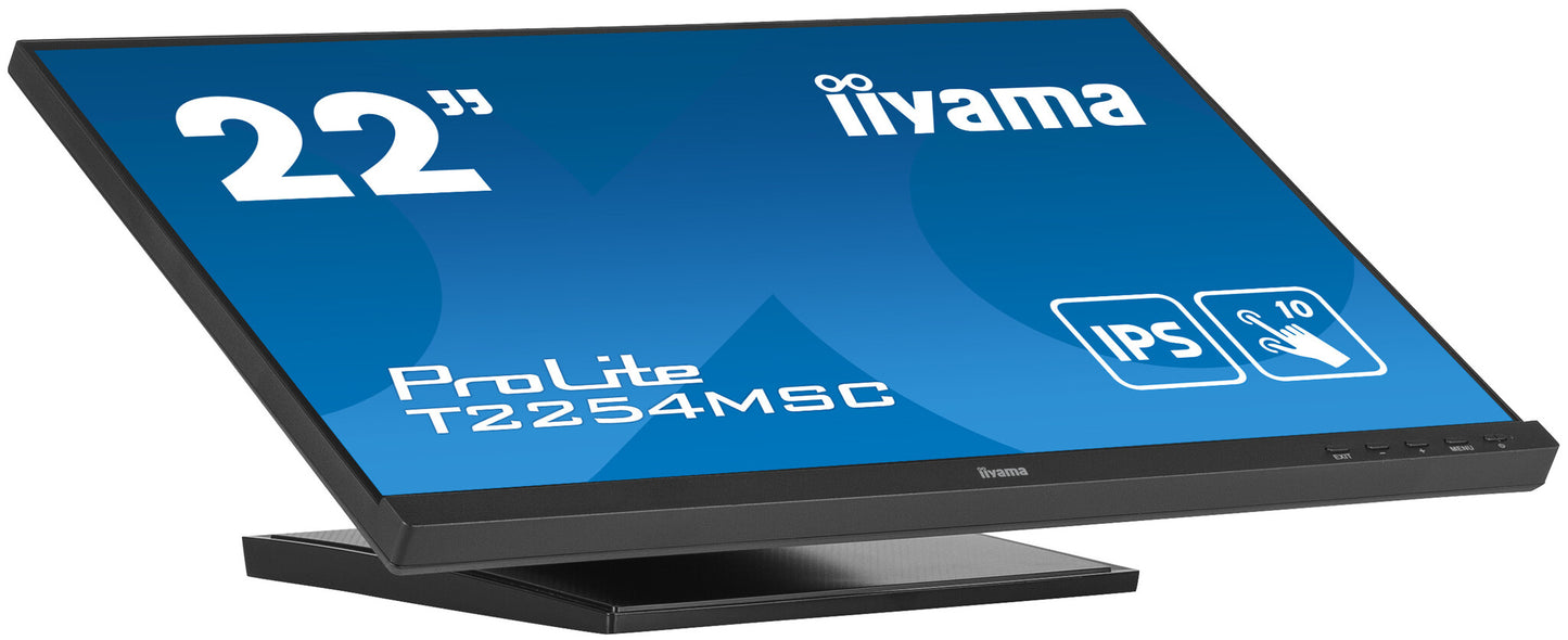 iiyama ProLite T2254MSC-B1AG platta pc-skärmar 54,6 cm (21.5") 1920 x 1080 pixlar Full HD LED Pekskärm Svart