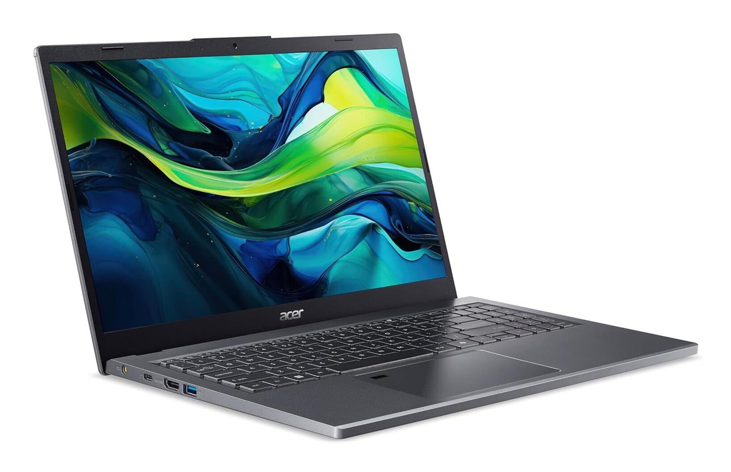 Acer Aspire A15-51M-55AY Intel Core 5 120U Bärbar dator 39,6 cm (15.6") Quad HD 16 GB LPDDR5-SDRAM 512 GB SSD Wi-Fi 6E (802.11ax) Windows 11 Home tyska Grå