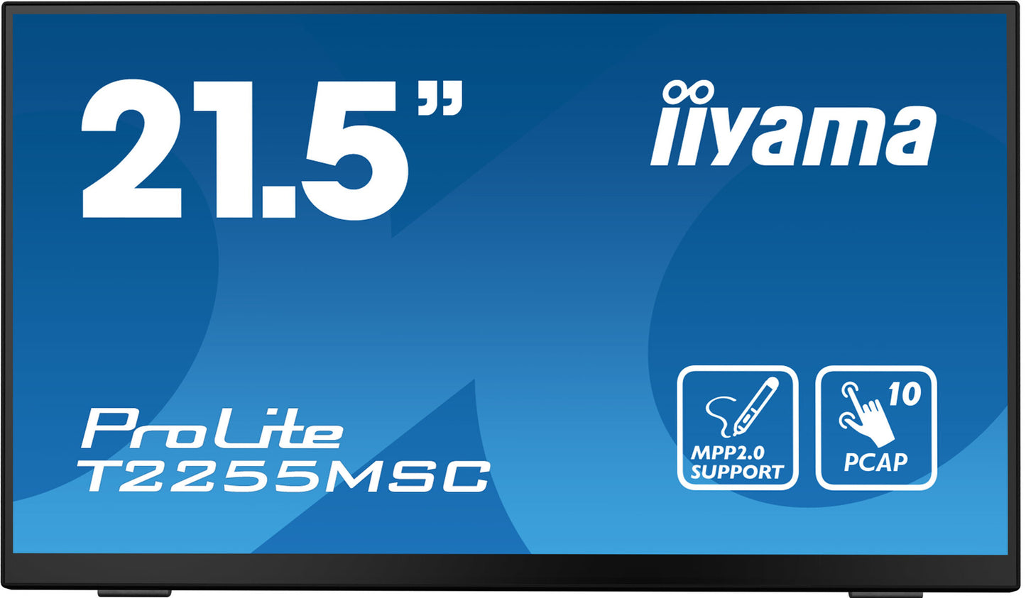 iiyama ProLite T2255MSC-B1 platta pc-skärmar 54,6 cm (21.5") 1920 x 1080 pixlar Full HD LCD Pekskärm Svart