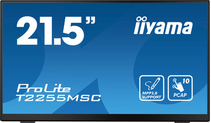 iiyama ProLite T2255MSC-B1 platta pc-skärmar 54,6 cm (21.5") 1920 x 1080 pixlar Full HD LCD Pekskärm Svart