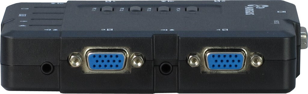 Inter-Tech KVM-CS-41UA KVM-switchar Svart