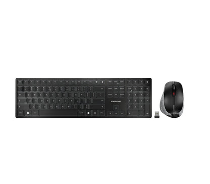 CHERRY DW 9500 SLIM tangentbord Mus inkluderad Universal Trådlös RF + Bluetooth QWERTY Nordic Svart, Grå