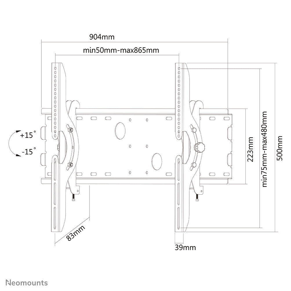 Neomounts PLASMA-W200 tv-fäste 2,16 m (85") Silver
