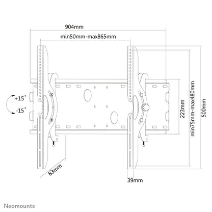 Neomounts PLASMA-W200 tv-fäste 2,16 m (85") Silver