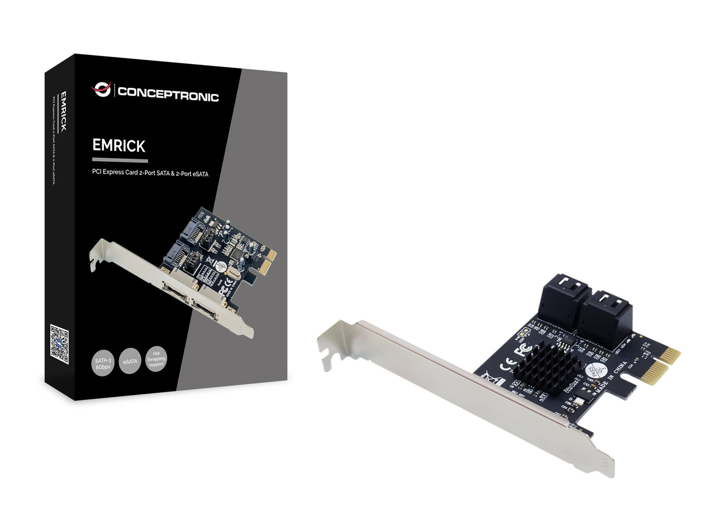 Conceptronic CSATA600EXI nätverkskort/adapters Intern SATA, eSATA