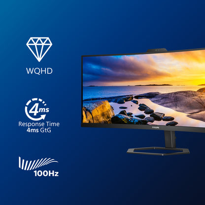 Philips 5000 series 34E1C5600HE/00 LED display 86,4 cm (34") 3440 x 1440 pixlar 4K Ultra HD Svart Monitor 34E1C5600HE LCD-skärm