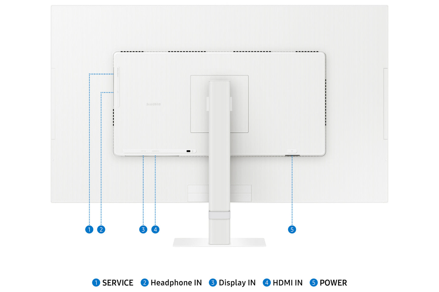 Samsung S70D platta pc-skärmar 81,3 cm (32") 3840 x 2160 pixlar 4K Ultra HD LCD Vit