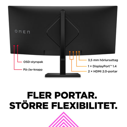 OMEN by HP OMEN 34 tum WQHD 165 Hz välvd Gaming-skärm – OMEN 34c