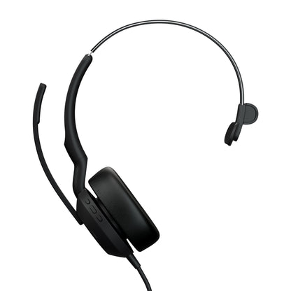 Jabra Evolve2 50 Headset Kabel Huvudband Kontor/callcenter USB Type-C Svart