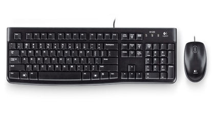 Logitech Desktop MK120 tangentbord Mus inkluderad USB QWERTZ Slovakiska Svart