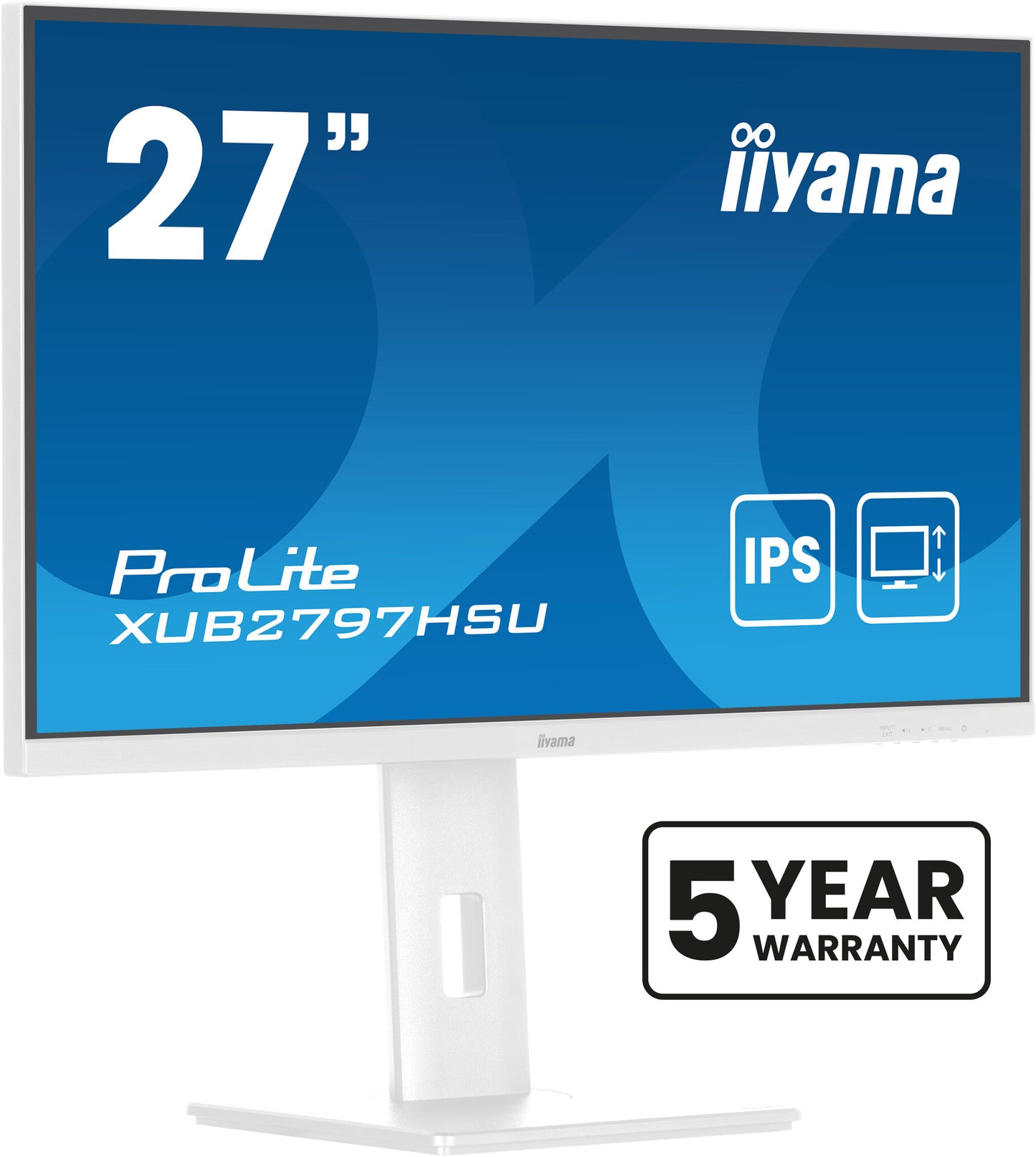 iiyama ProLite XUB2797HSU-W2 platta pc-skärmar 68,6 cm (27") 1920 x 1080 pixlar Full HD LED Vit