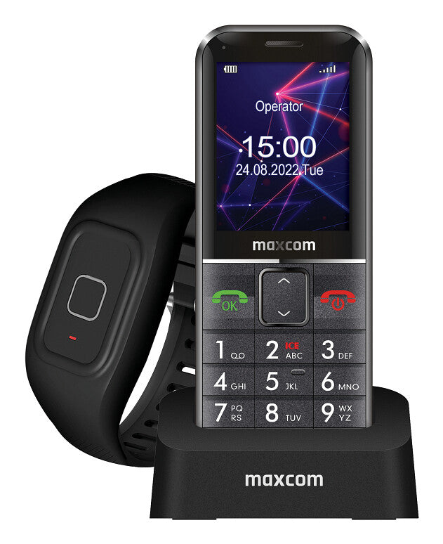 MaxCom Comfort MM735 mobiltelefoner 5,59 cm (2.2") 83 g Svart Första mobiltelefon
