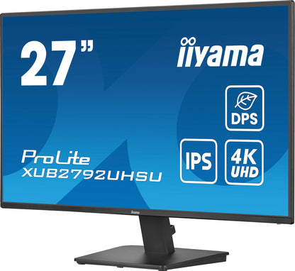 iiyama ProLite XU2792UHSU-B6 platta pc-skärmar 68,6 cm (27") 3840 x 2160 pixlar 4K Ultra HD LED Svart