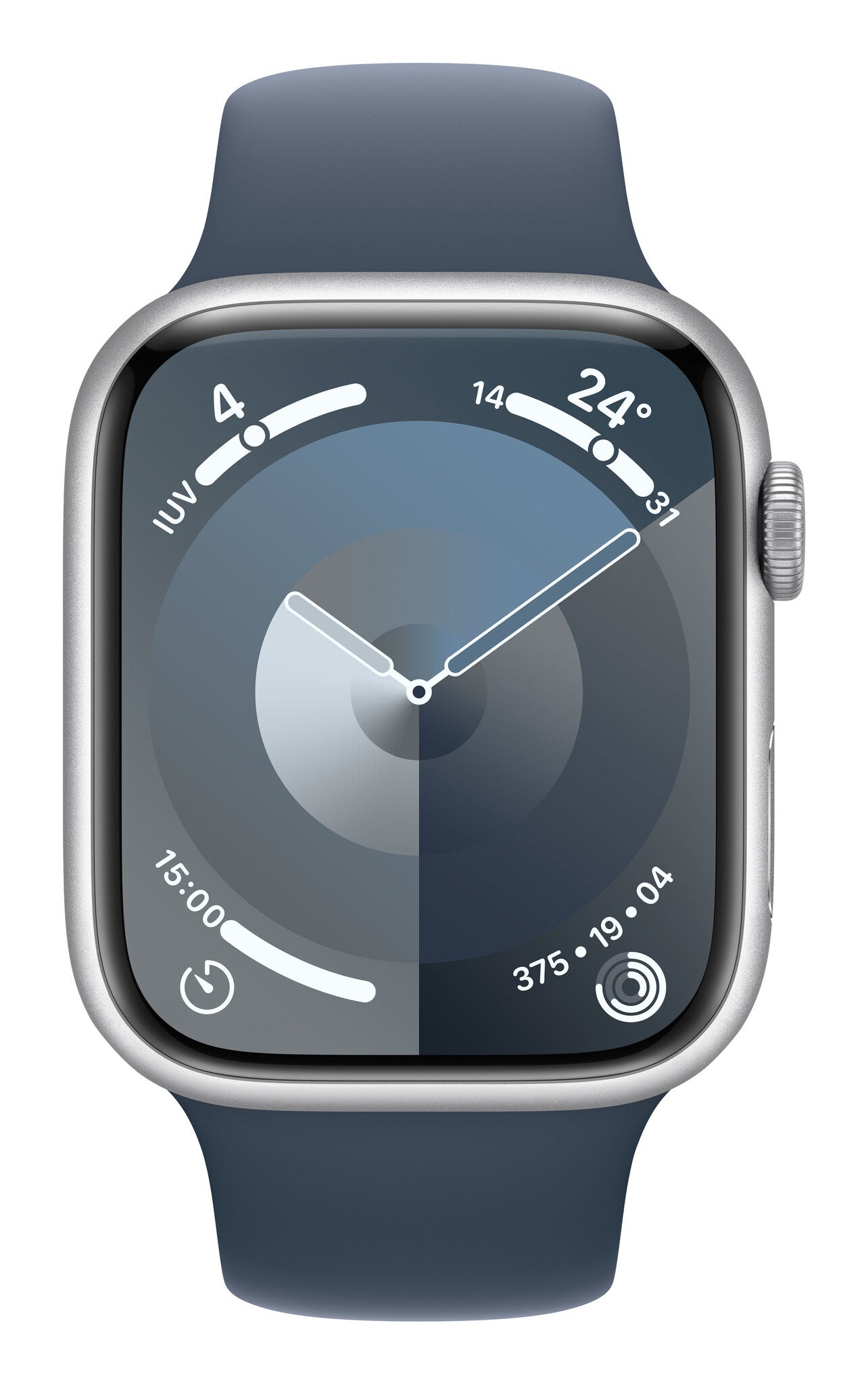 Apple Watch Series 9 45 mm Digital 396 x 484 pixlar Pekskärm Silver Wi-Fi GPS