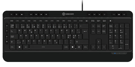 Voxicon DK-290W-B tangentbord USB QWERTY Nordic Svart