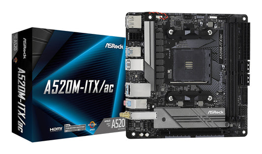 Asrock A520M-ITX/ac Uttag AM4 micro ATX