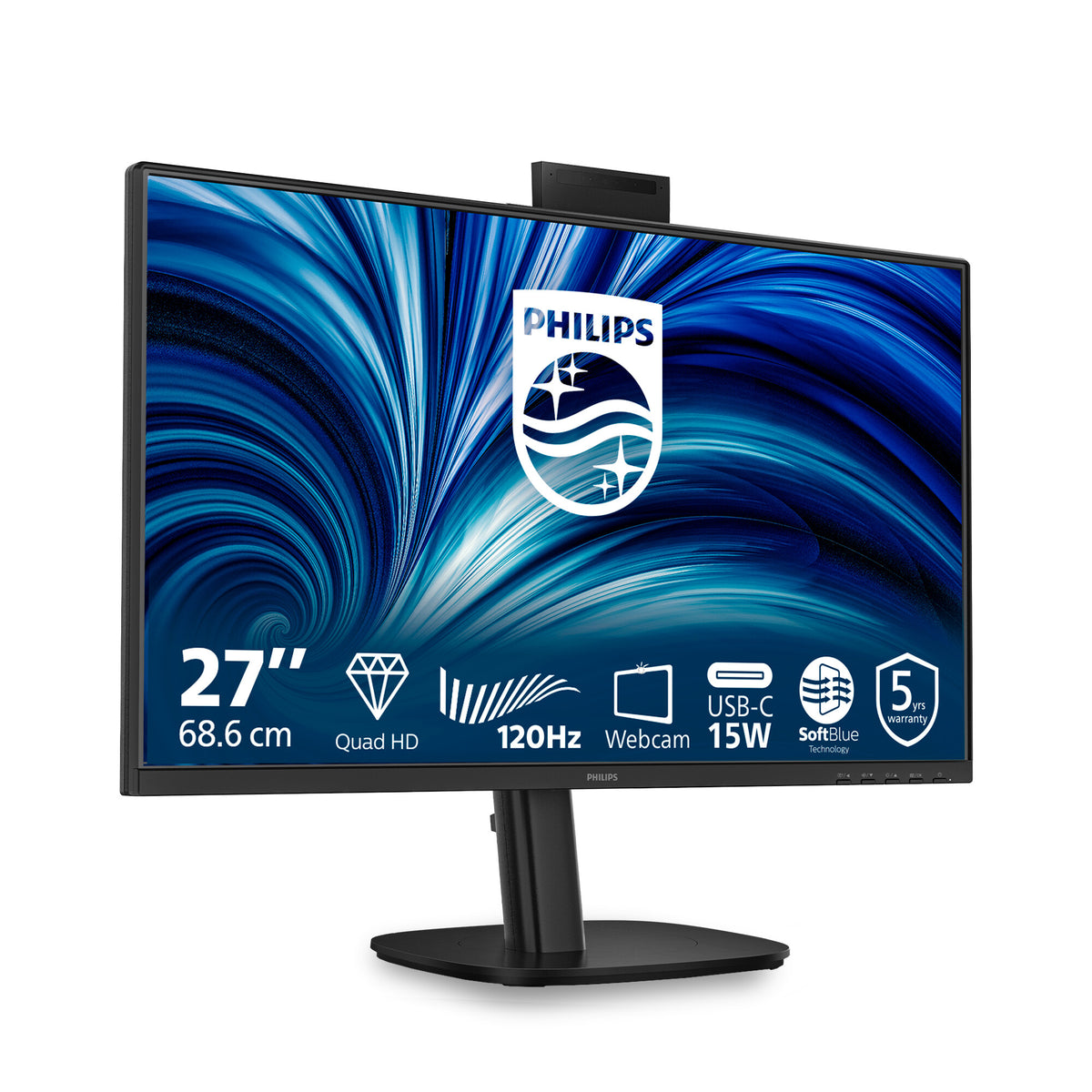 Philips 27B2N3500JH platta pc-skärmar 68,6 cm (27") 2560 x 1440 pixlar Quad HD LCD Svart