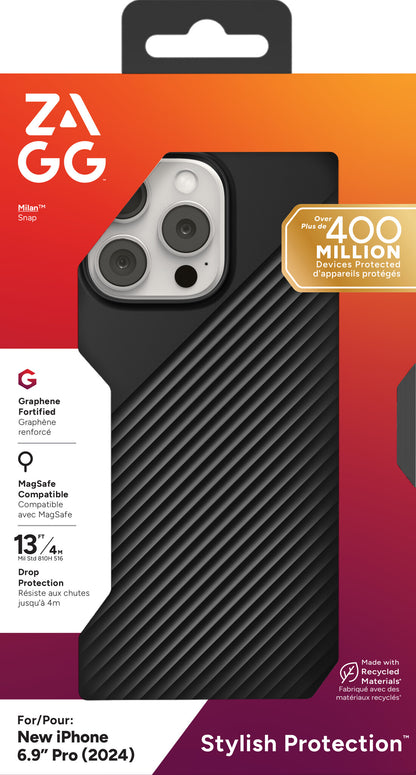 ZAGG Cases Luxe Snap Apple iPhone 16 Pro Max Black