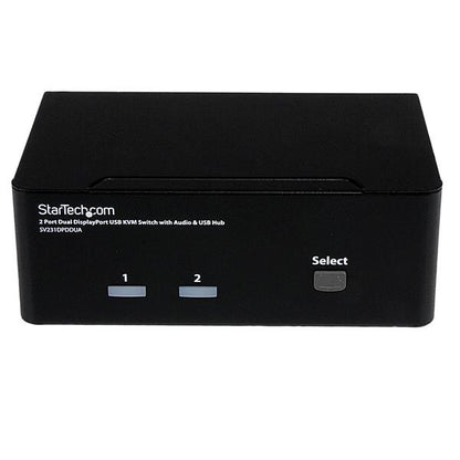 StarTech.com Dubbel USB DisplayPort KVM-switch med 2 portar, audio & USB 2.0-hubb