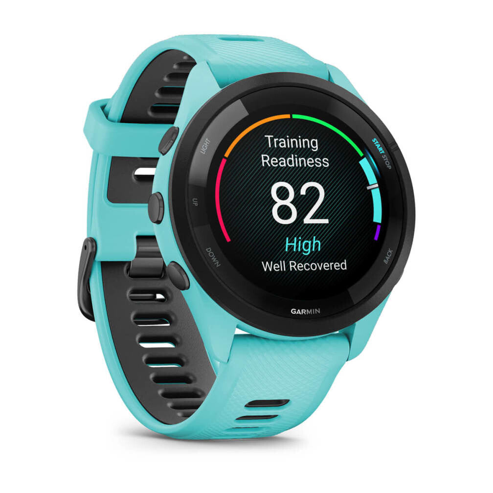 Garmin Forerunner 265 3,3 cm (1.3") AMOLED 46 mm Digital 416 x 416 pixlar Pekskärm Svart, Blå Wi-Fi GPS