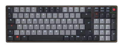CHERRY KW 550 MX LP tangentbord Hem / Kontor USB + Bluetooth QWERTZ tyska Svart