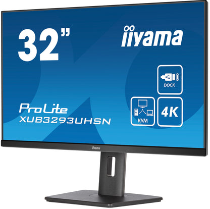 iiyama ProLite XUB3293UHSN-B5 platta pc-skärmar 80 cm (31.5") 3840 x 2160 pixlar 4K Ultra HD LCD Svart