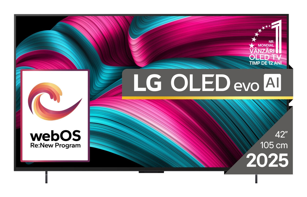 LG OLED evo AI OLED42C51LA TV-apparat 106,7 cm (42") 4K Ultra HD Smart-TV Wi-Fi Svart