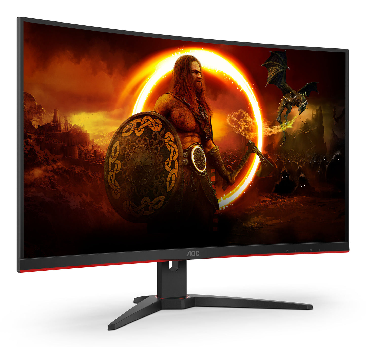 AOC G2 C32G2ZE/BK platta pc-skärmar 80 cm (31.5") 1920 x 1080 pixlar Full HD LED Svart, Röd