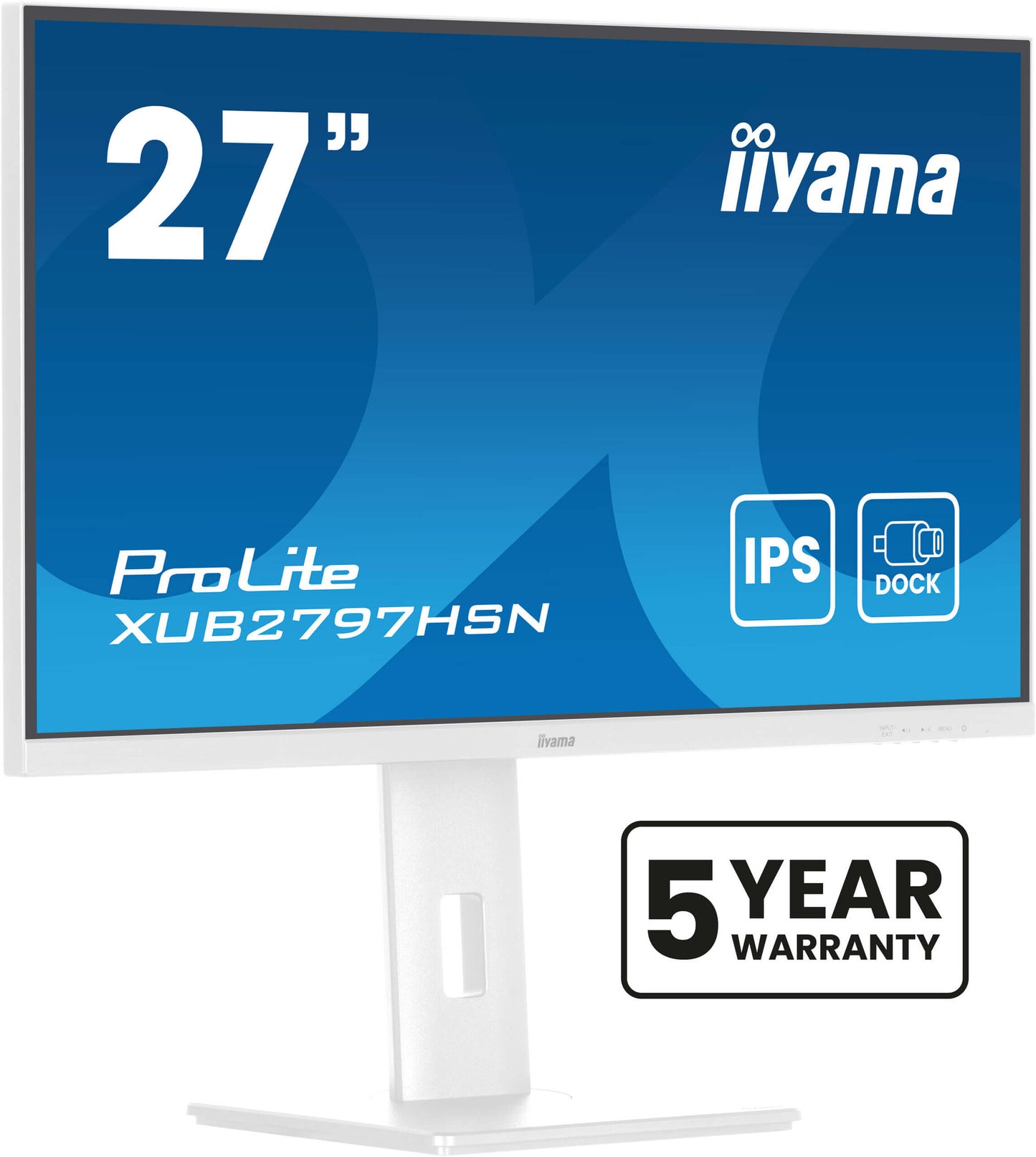iiyama ProLite XUB2797HSN-W2 platta pc-skärmar 68,6 cm (27") 1920 x 1080 pixlar Full HD LED Vit