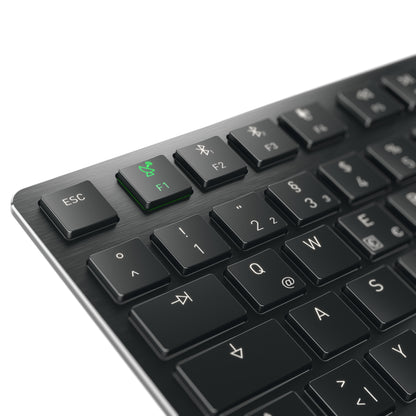 CHERRY KW X ULP 2.0 MINI tangentbord Hem / Kontor USB + RF Wireless + Bluetooth QWERTZ tyska Svart