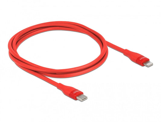 DeLOCK 86634 mobiltelefonkablar Röd 1 m USB C Lightning