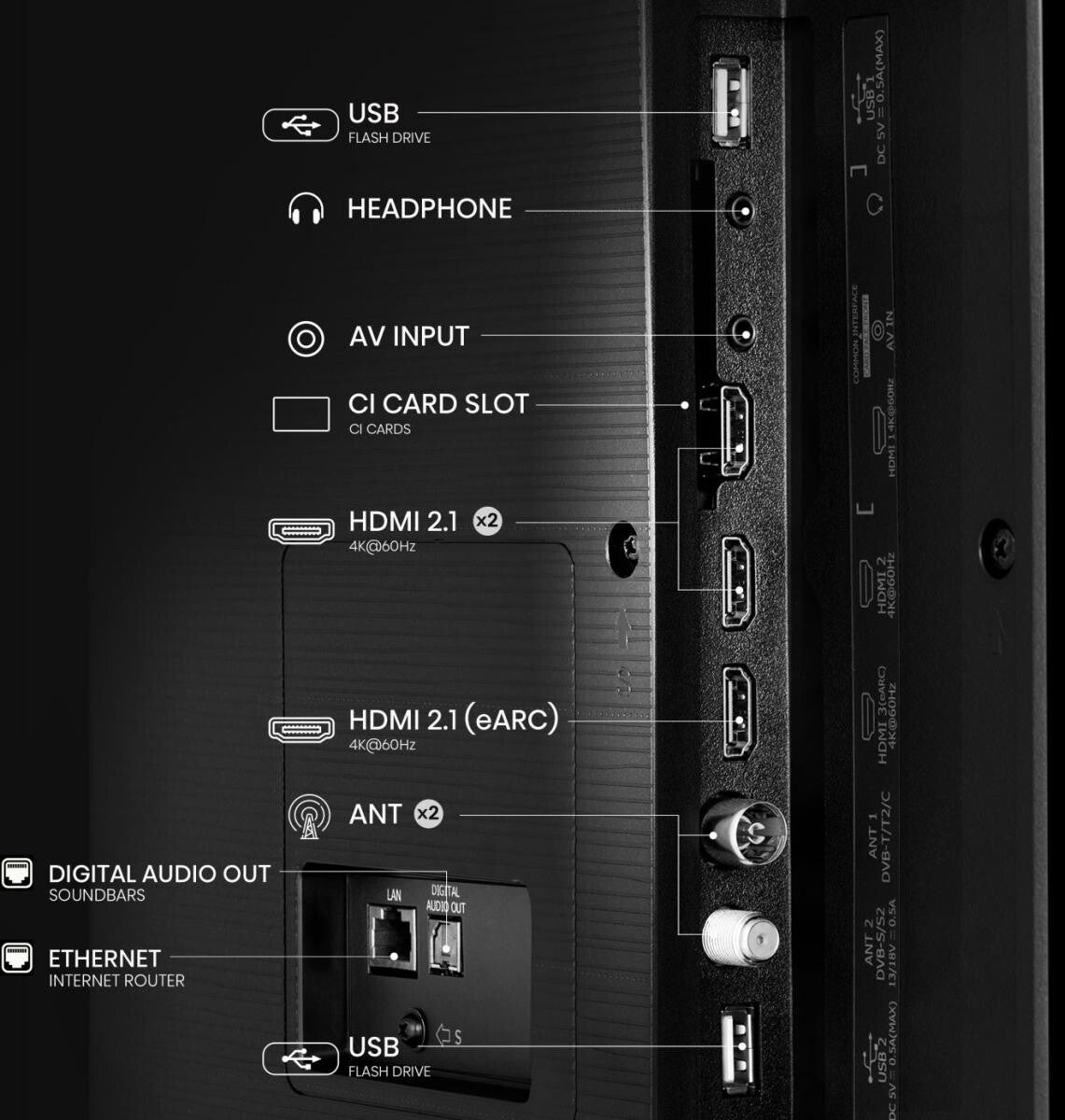 Hisense 75E77Q 190,5 cm (75") 4K Ultra HD Smart-TV Wi-Fi Svart
