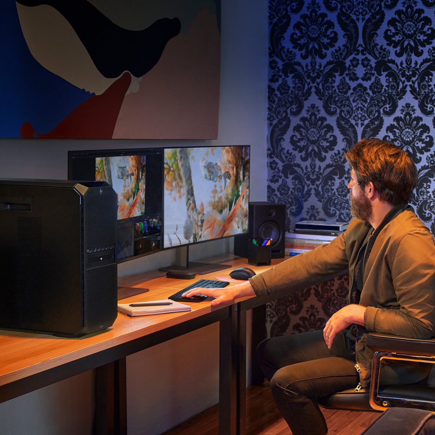 HP Z6 G5 A AMD Ryzen Threadripper PRO 7955WX 64 GB DDR5-SDRAM 1 TB SSD Windows 11 Pro Tower Arbetsstation AI Workstation Svart