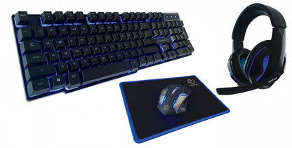 Rebeltec SHERMAN tangentbord Mus inkluderad Spela USB QWERTY Engelsk Svart