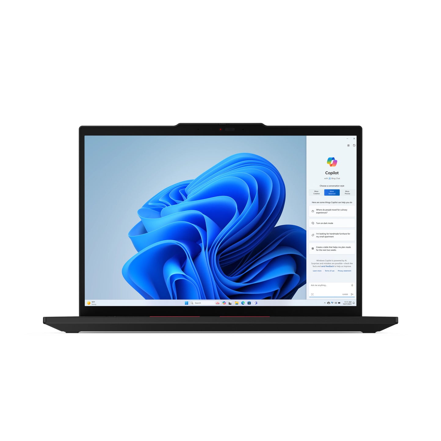 Lenovo ThinkPad T14 Gen 5 (Intel) Intel Core Ultra 7 155U Bärbar dator 35,6 cm (14") WUXGA 32 GB DDR5-SDRAM 1 TB SSD Wi-Fi 6E (802.11ax) Windows 11 Pro Engelsk Svart