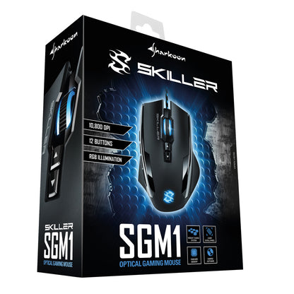 Sharkoon Skiller SGM1 datormöss Spela högerhand USB Type-A Optisk 10800 DPI