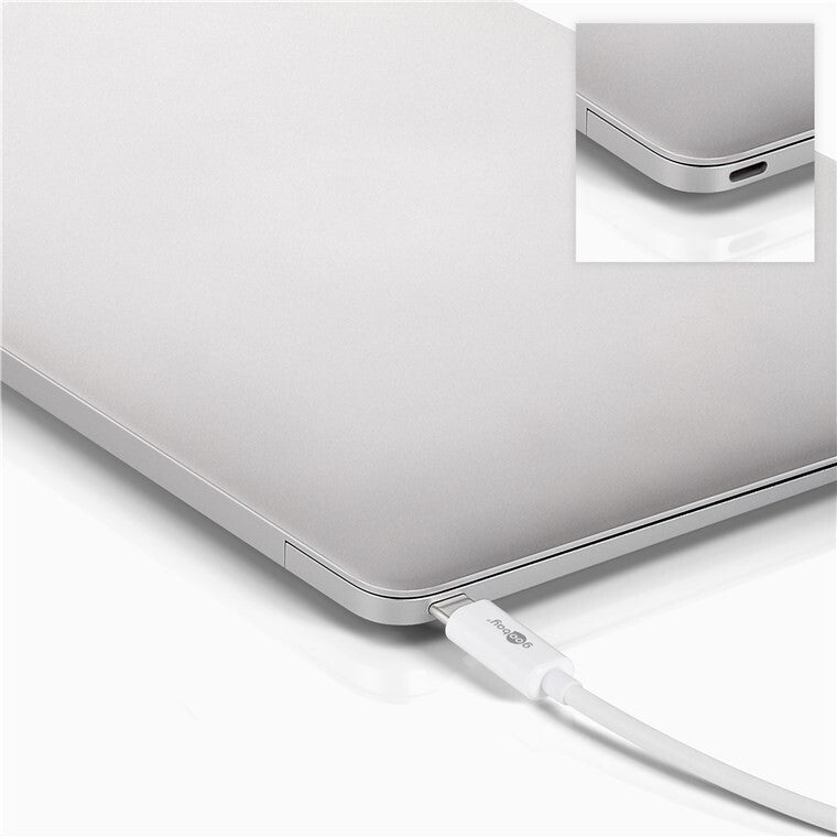 Goobay 66274 dockningsstationer för bärbara datorer Kabel USB 3.2 Gen 1 (3.1 Gen 1) Type-C Vit